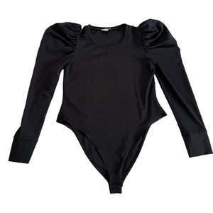Extro&Vert Black Puff Long sleeve Bodysuit Size 16
